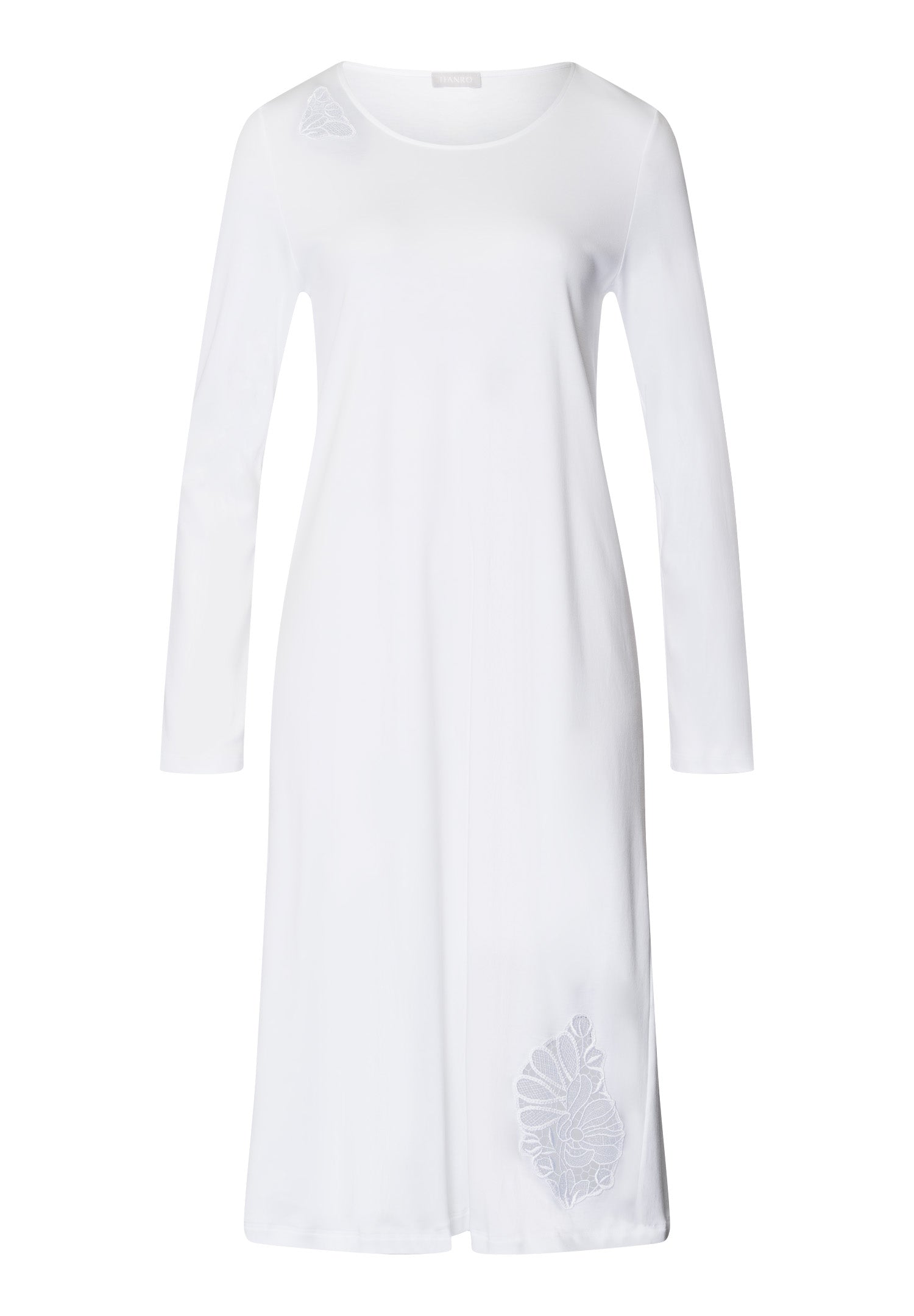 Belina Round Neck Cotton Nightgown | White 74824-101