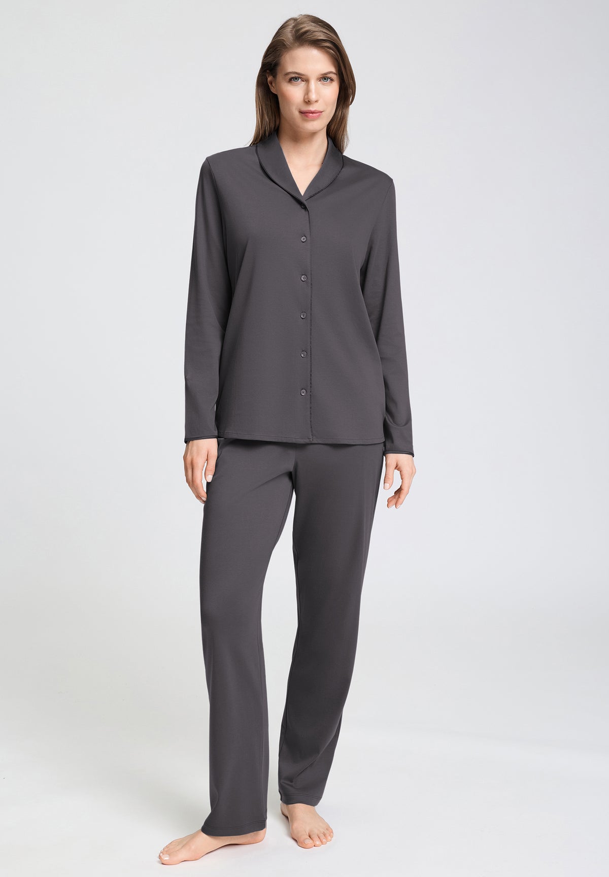 Cotton Silk L/Slv Button Front Pajama | Boulevard 74828-2687