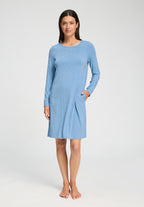 Natural Elegance Soft Jersey Nightgown | Bluebird Melange 74831-3160