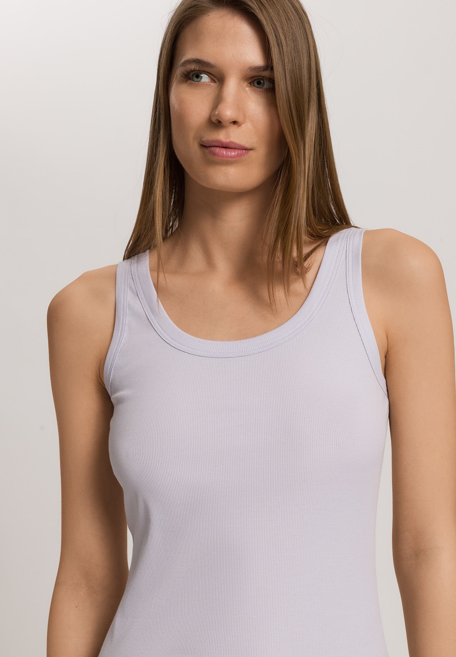 Sleep And Lounge Ribbed Cotton Tank Top | Pink Lavender 74841-2463