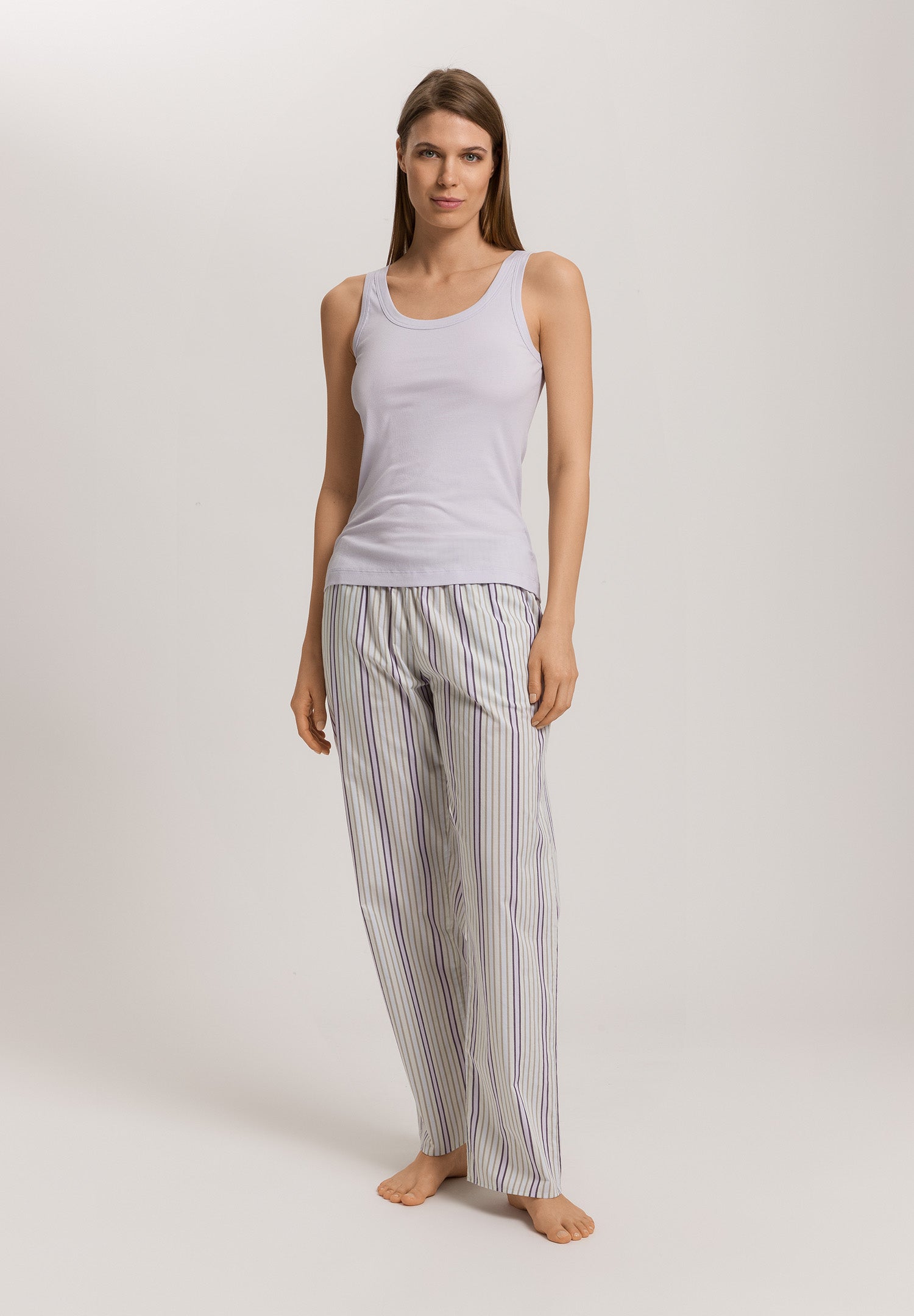 Sleep And Lounge Ribbed Cotton Tank Top | Pink Lavender 74841-2463