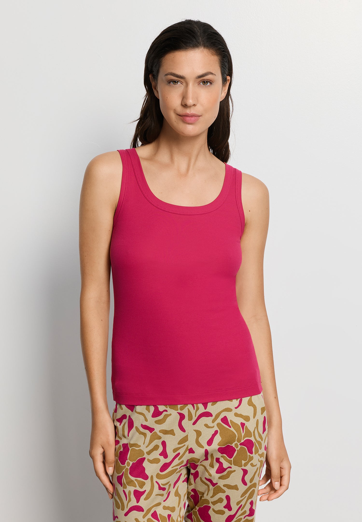 Sleep And Lounge Ribbed Cotton Tank Top | Light Sangria 74841-2465