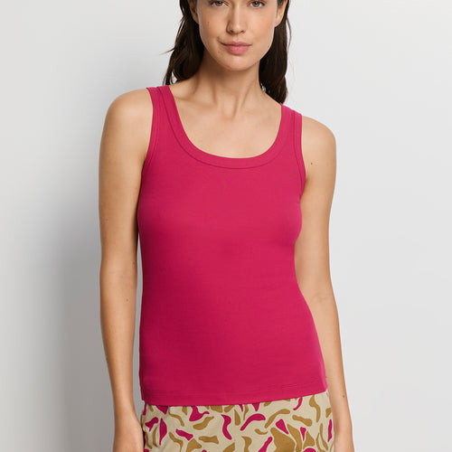 Sleep And Lounge Ribbed Cotton Tank Top | Light Sangria 74841-2465