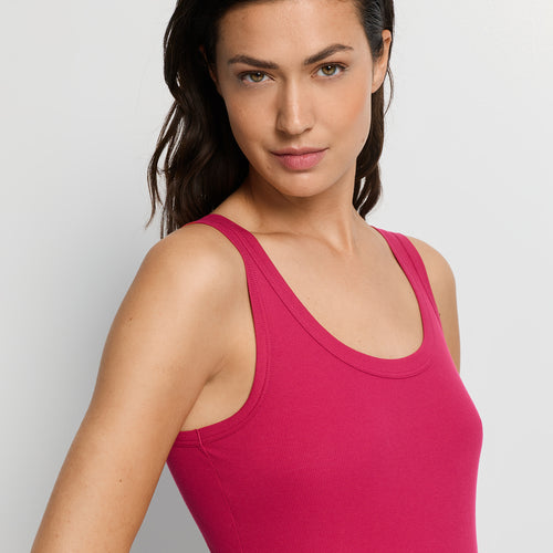 Sleep And Lounge Ribbed Cotton Tank Top | Light Sangria 74841-2465
