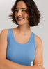 Sleep And Lounge Ribbed Cotton Tank Top | Bay Blue 74841-2542