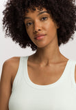 Sleep And Lounge Ribbed Cotton Tank Top | Green Beryl 74841-2707