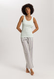 Sleep And Lounge Ribbed Cotton Tank Top | Green Beryl 74841-2707