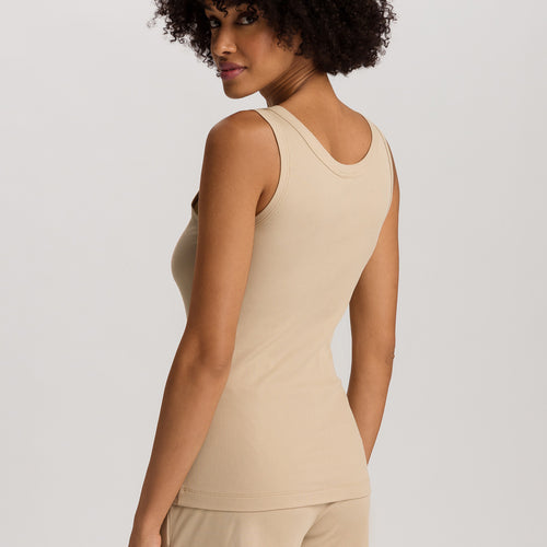 Sleep And Lounge Ribbed Cotton Tank Top | Iced Cappuccino 74841-2846