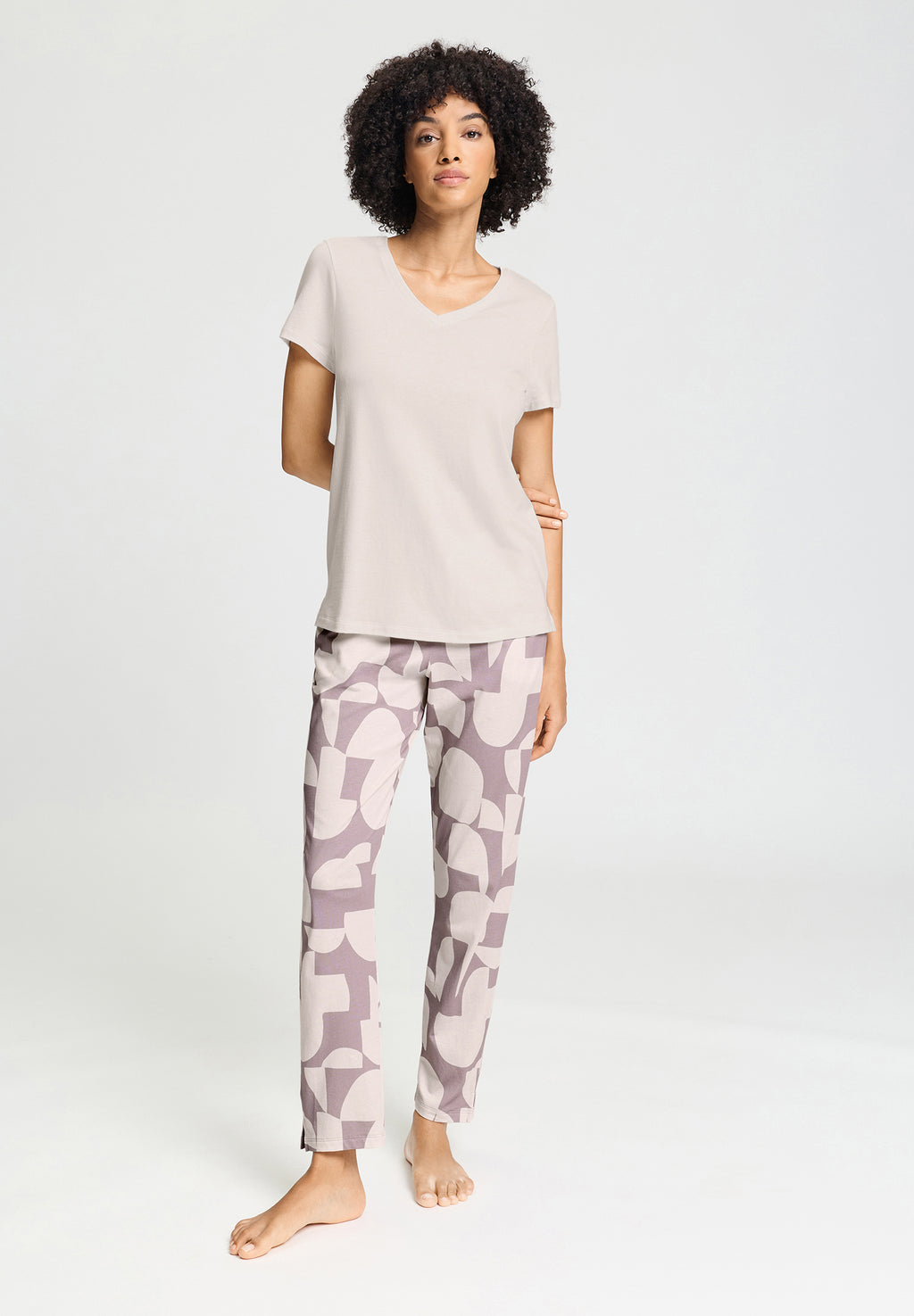 Sleep And Lounge Relaxed V-Neck T-Shirt | Moonlight 74842-1233