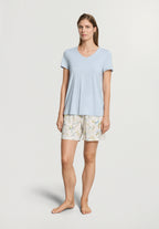 Sleep And Lounge Relaxed V-Neck T-Shirt | Watery Blue 74842-2244