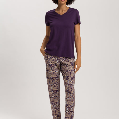 Sleep And Lounge Relaxed V-Neck T-Shirt | Amethyst 74842-2431