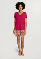Sleep And Lounge Relaxed V-Neck T-Shirt | Light Sangria 74842-2465