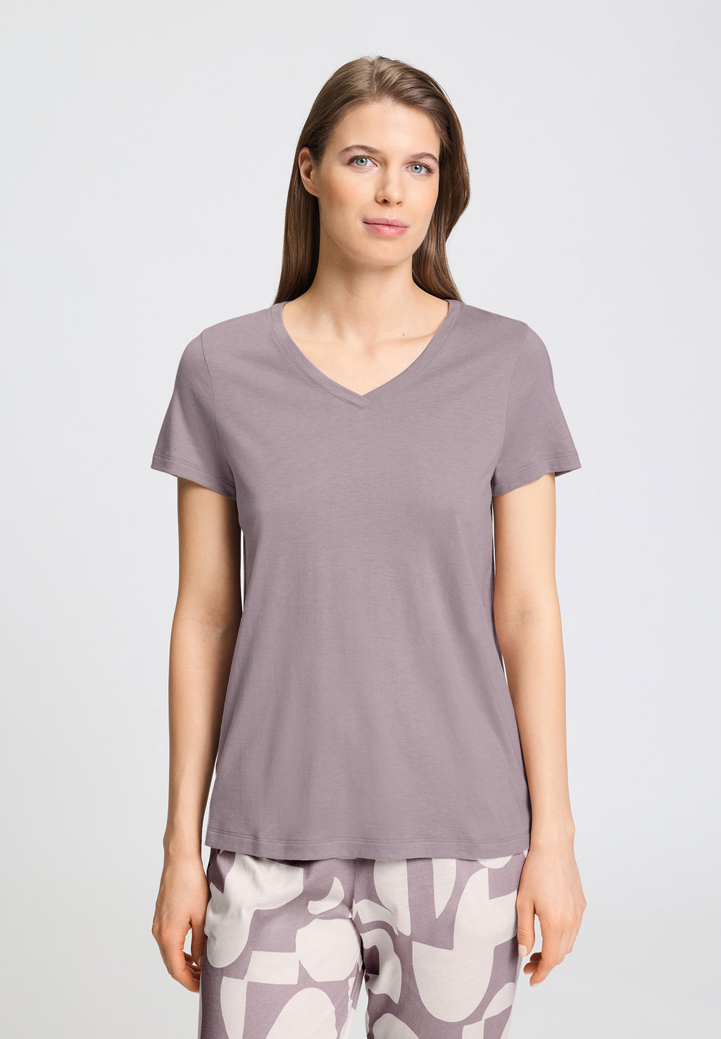 Sleep And Lounge Relaxed V-Neck T-Shirt | Stormy Rose 74842-2467