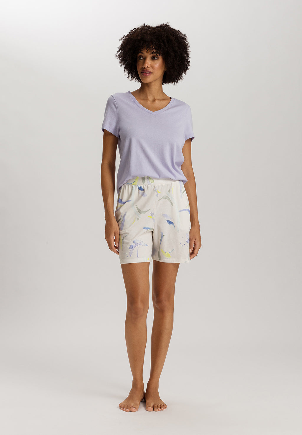 Sleep And Lounge Relaxed V-Neck Top | Purple Heather 74842-2474