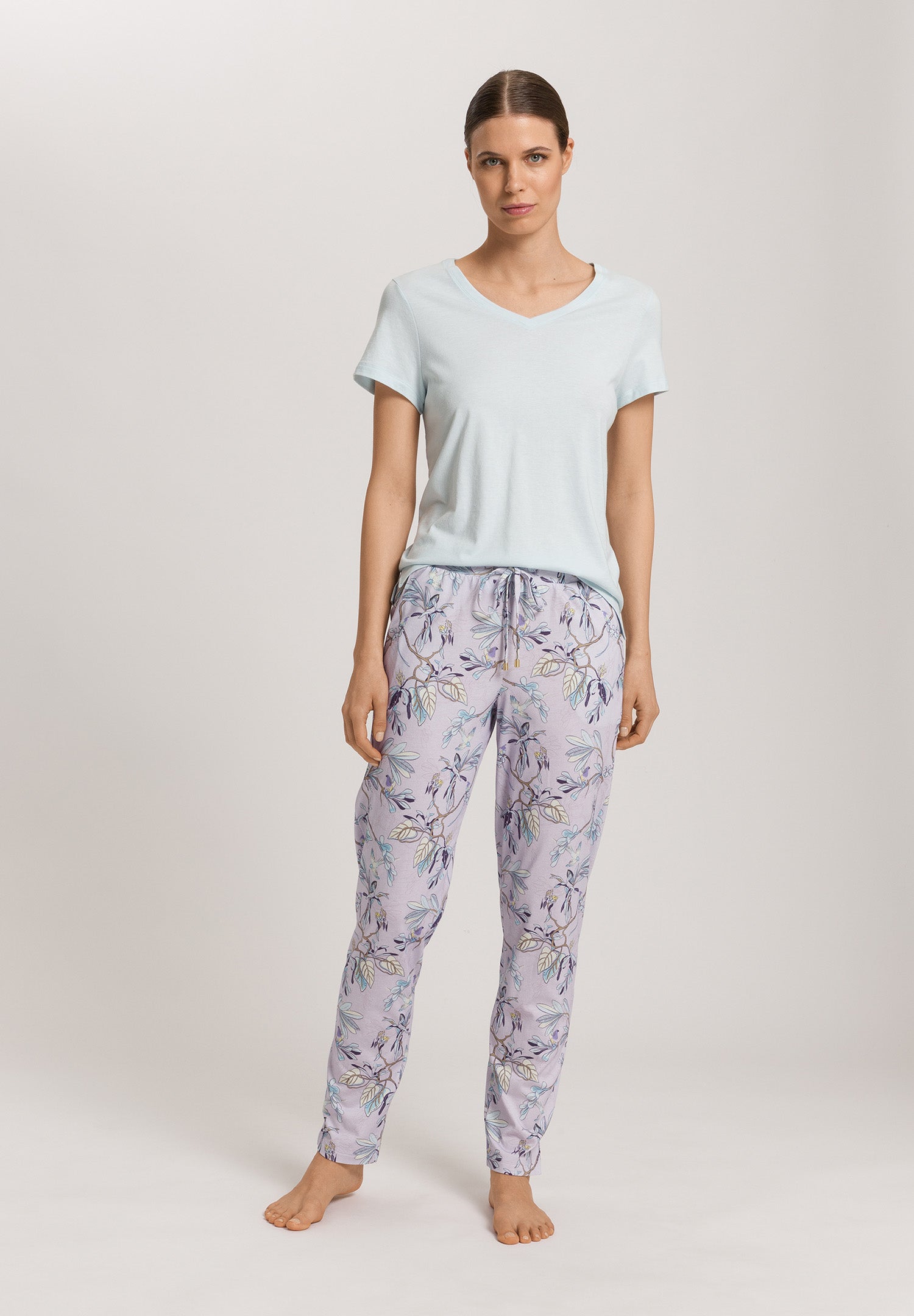 Sleep And Lounge Relaxed V-Neck Top | Delicate Blue 74842-2535