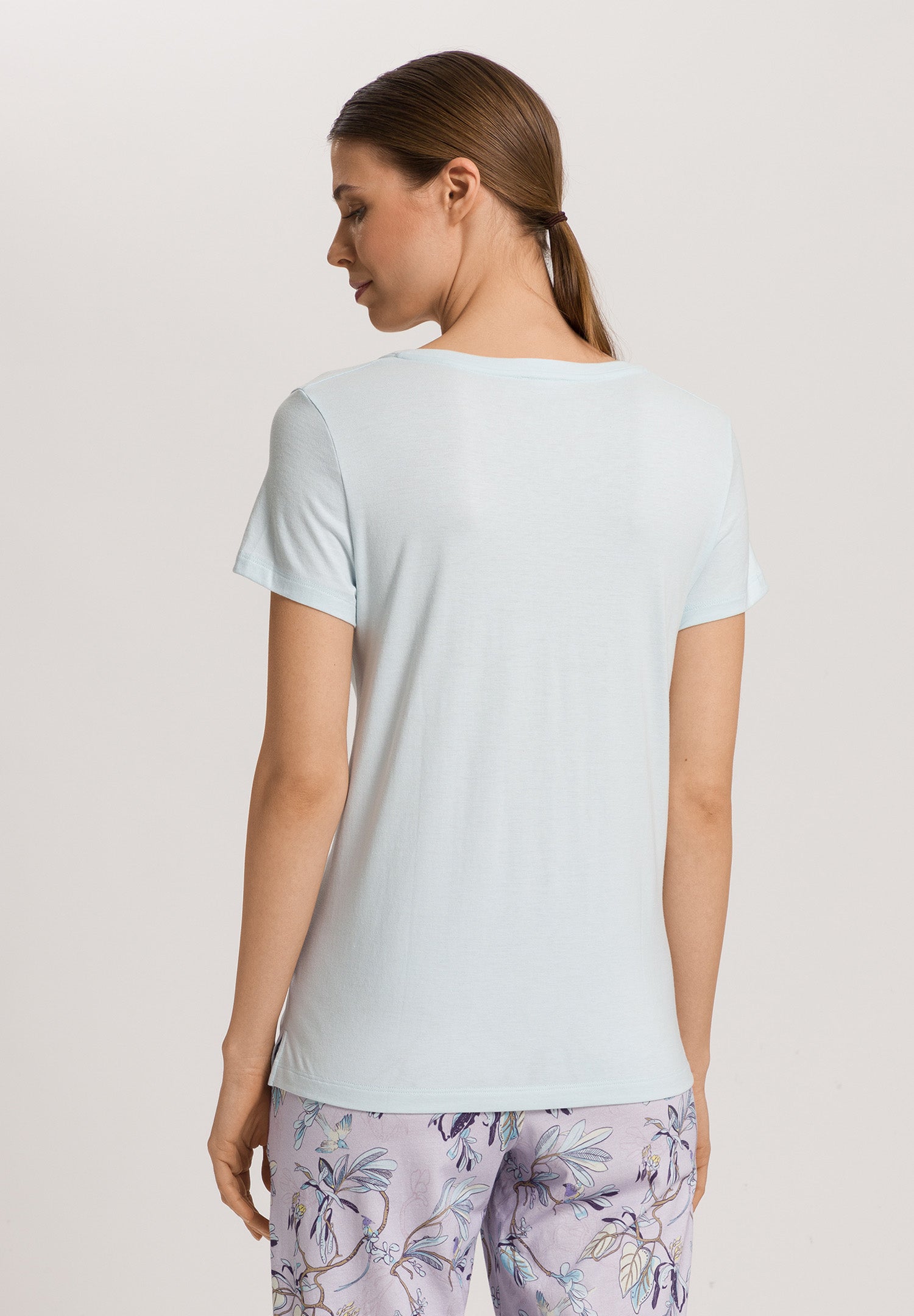Sleep And Lounge Relaxed V-Neck Top | Delicate Blue 74842-2535