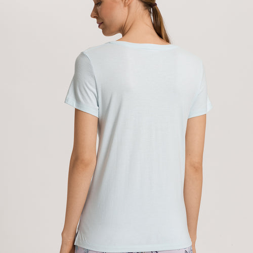 Sleep And Lounge Relaxed V-Neck Top | Delicate Blue 74842-2535
