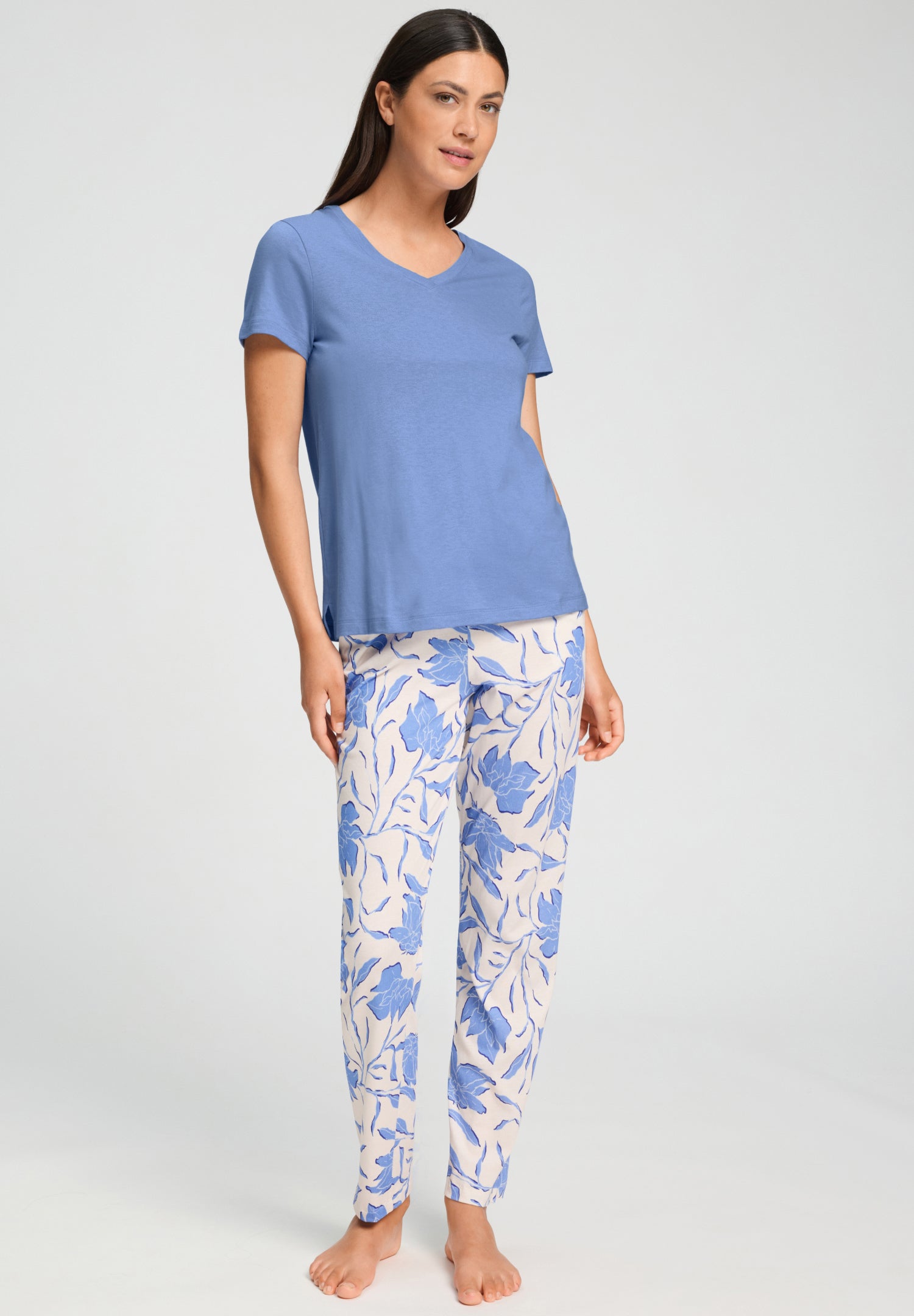 Sleep And Lounge Relaxed V-Neck T-Shirt | Bluebird 74842-2599