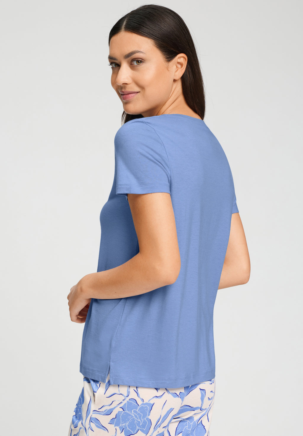 Sleep And Lounge Relaxed V-Neck T-Shirt | Bluebird 74842-2599