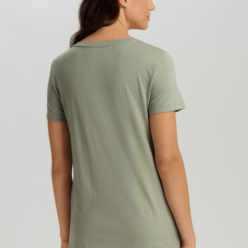 Sleep And Lounge Relaxed V-Neck Top | Crystal Green 74842-2732