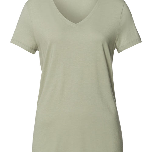 Sleep And Lounge Relaxed V-Neck Top | Crystal Green 74842-2732