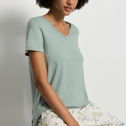 Sleep And Lounge Relaxed V-Neck T-Shirt | Dark Seafoam 74842-2733