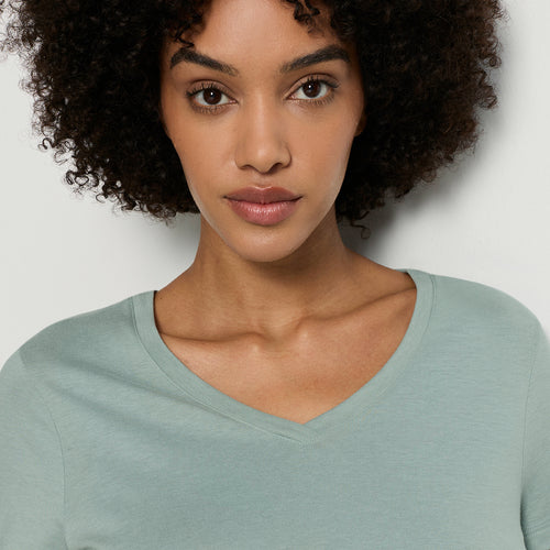 Sleep And Lounge Relaxed V-Neck T-Shirt | Dark Seafoam 74842-2733