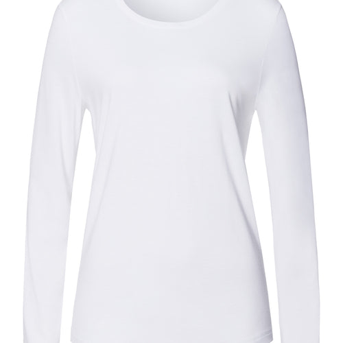 Sleep And Lounge Relaxed Round Neck Top | White 74844-101