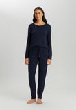 Sleep And Lounge Relaxed Round Neck Top | Deep Navy 74844-1610