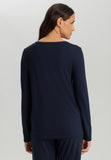 Sleep And Lounge Relaxed Round Neck Top | Deep Navy 74844-1610