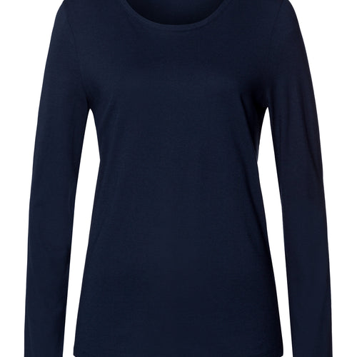 Sleep And Lounge Relaxed Round Neck Top | Deep Navy 74844-1610