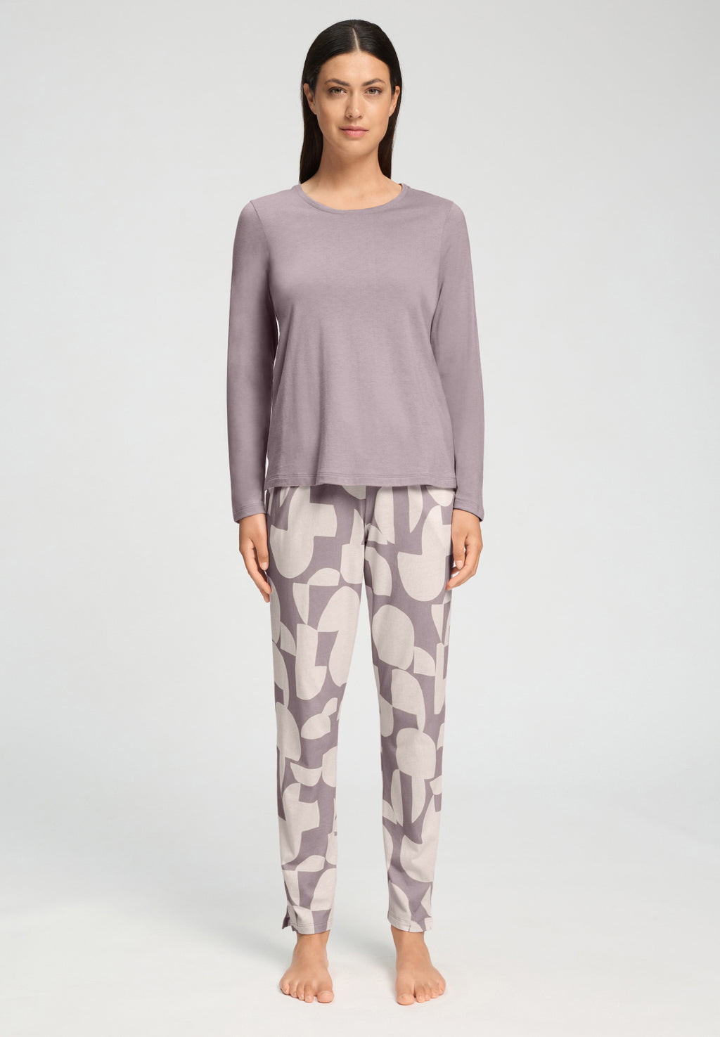 Sleep And Lounge Relaxed Round Neck Top | Stormy Rose 74844-2467