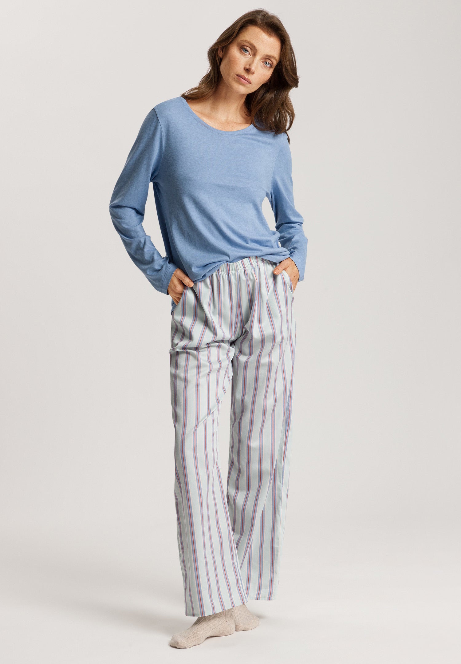 74844 Sleep And Lounge Long Sleeve Shirt - 2533 Endless Blue