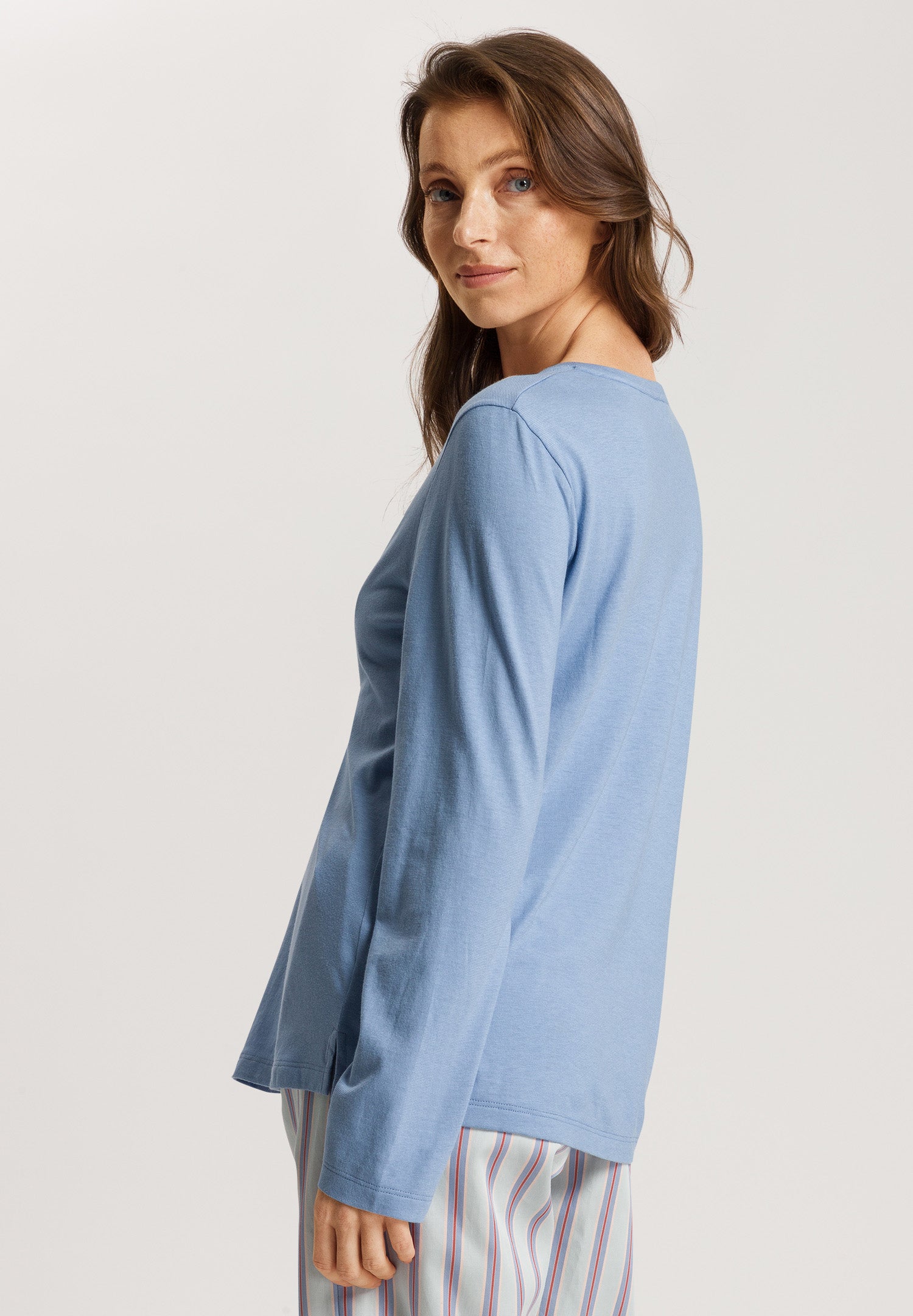 74844 Sleep And Lounge Long Sleeve Shirt - 2533 Endless Blue