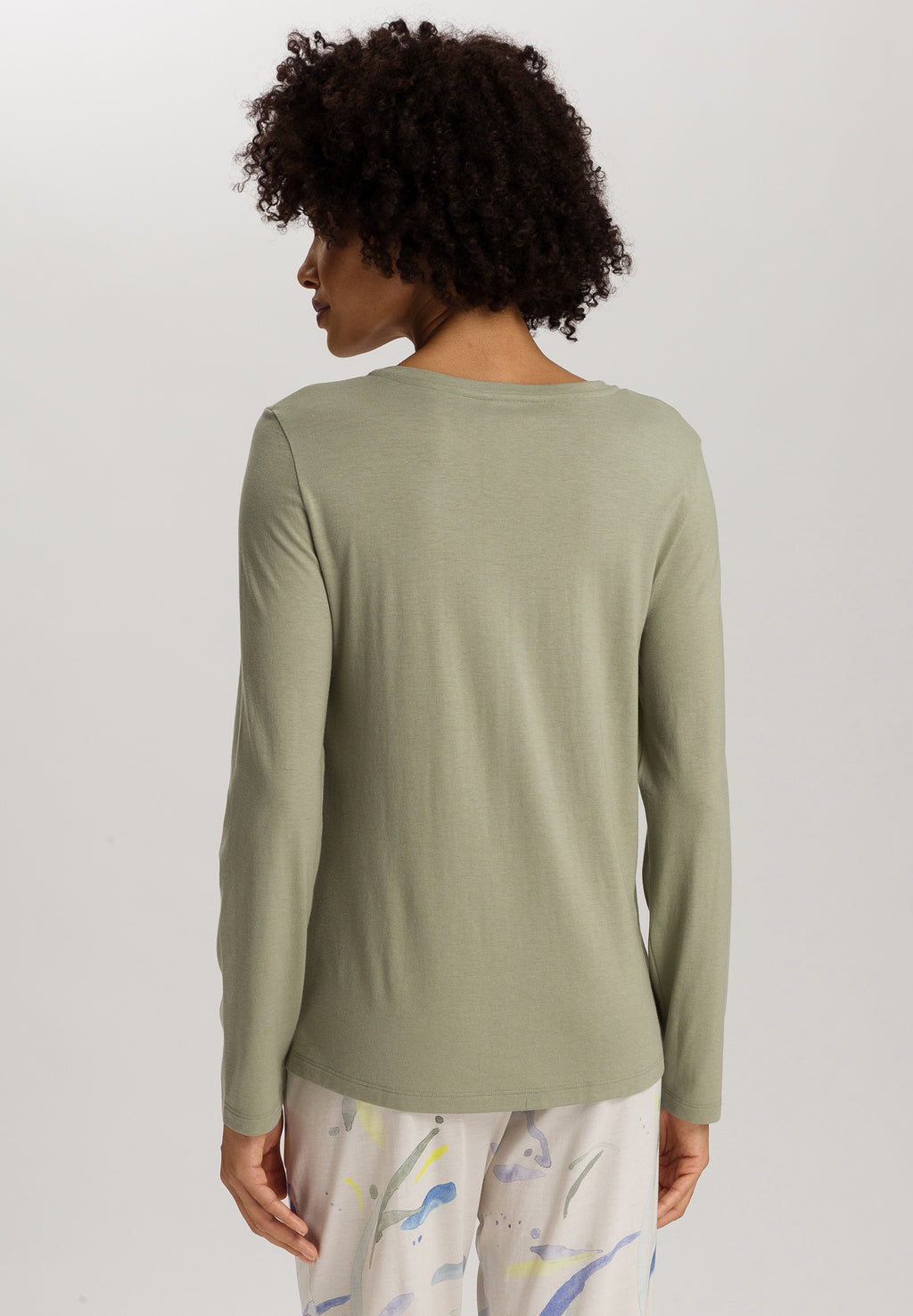 Sleep And Lounge Relaxed Round Neck Top | Crystal Green 74844-2732