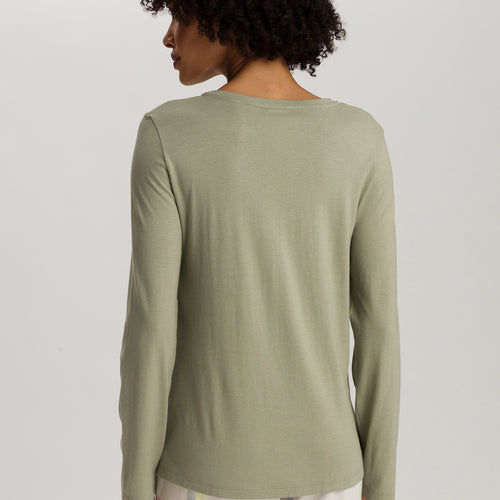 Sleep And Lounge Relaxed Round Neck Top | Crystal Green 74844-2732