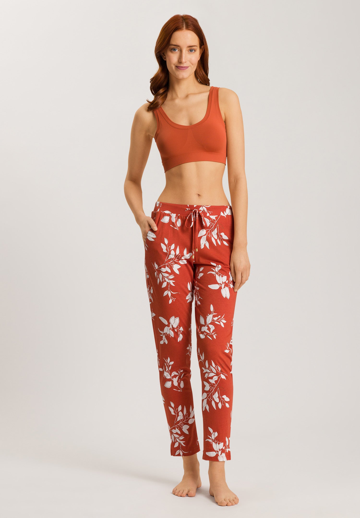 74845 Sleep And Lounge Pants - 2159 Tangerine Flowers