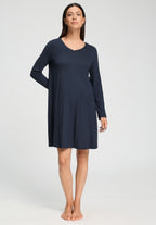 Sleep And Lounge TENCEL™ and Cotton Nightgown | Deep Navy 74847-1610