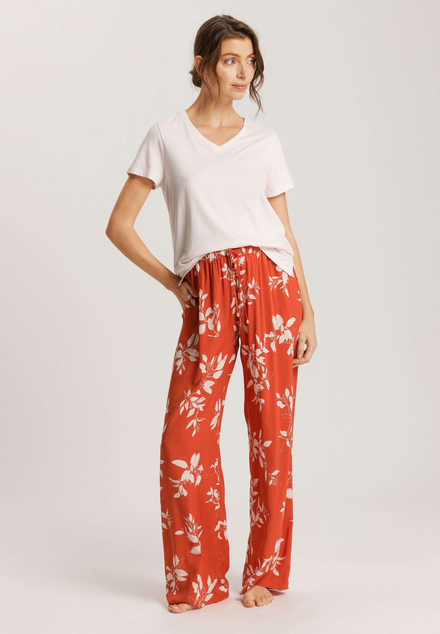 74850 Sleep And Lounge Pants - 2159 Tangerine Flowers