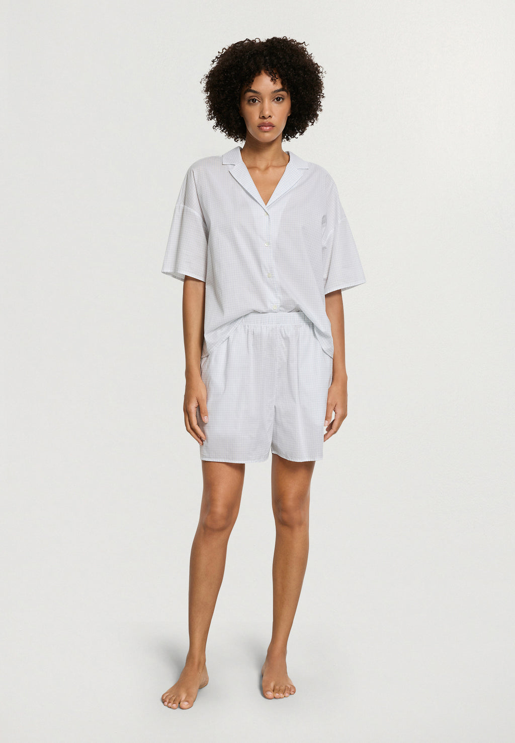 Sleep And Lounge Relaxed Cotton Shorts | Squared Sky 74854-3079