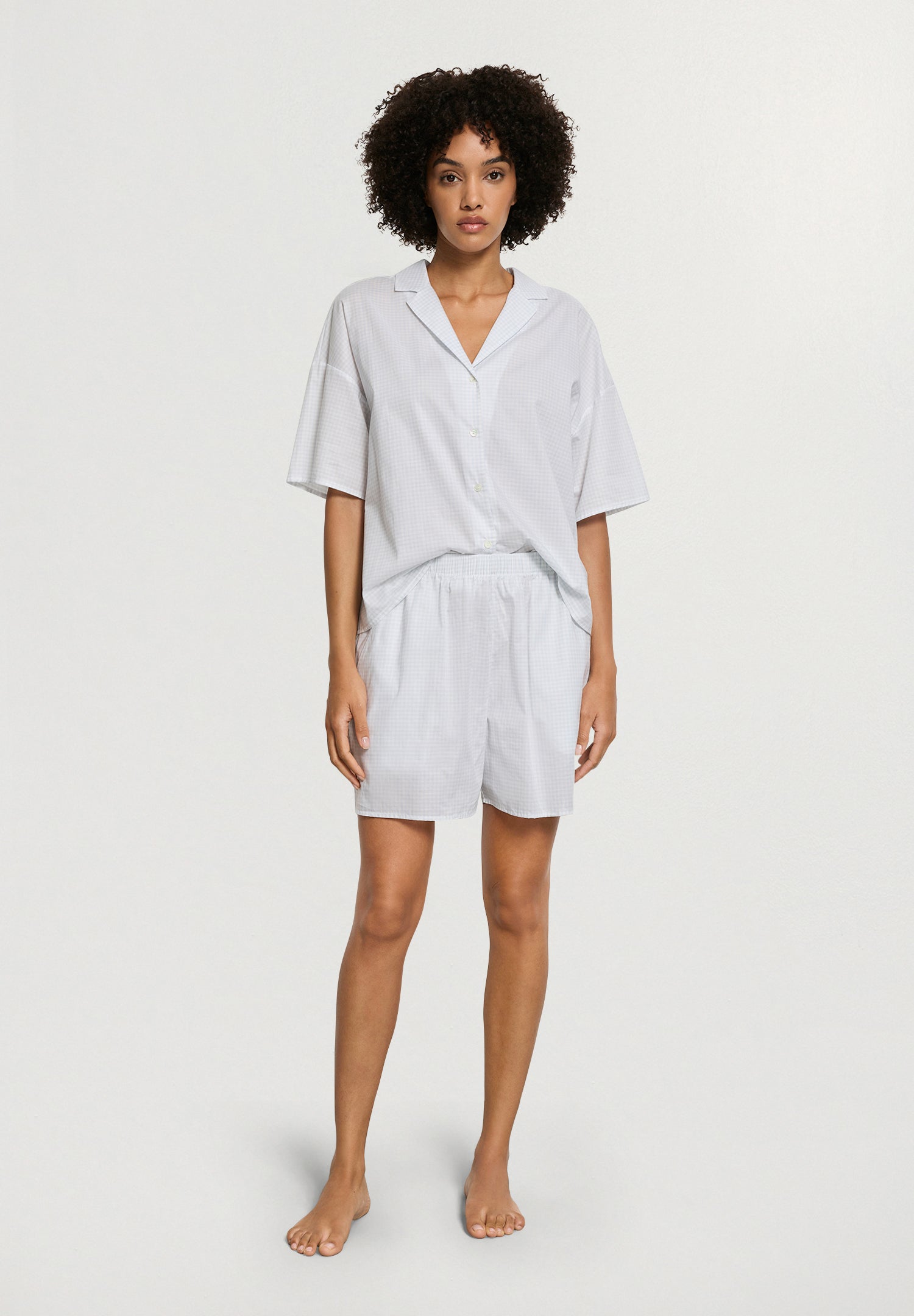 Sleep And Lounge Relaxed Cotton Shorts | Squared Sky 74854-3079