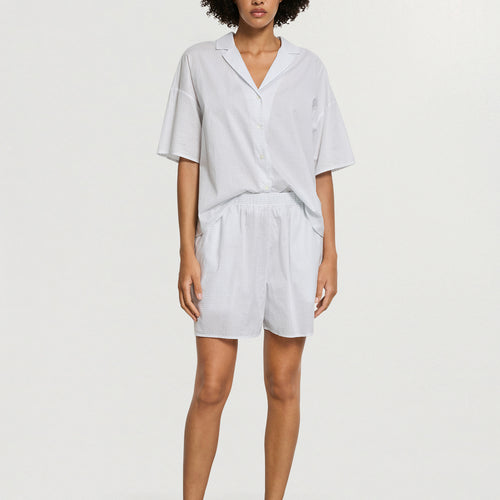 Sleep And Lounge Relaxed Cotton Shorts | Squared Sky 74854-3079