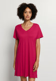 Sleep And Lounge Cotton V-Neck Nightdress 90cm | Light Sangria 74855-2465