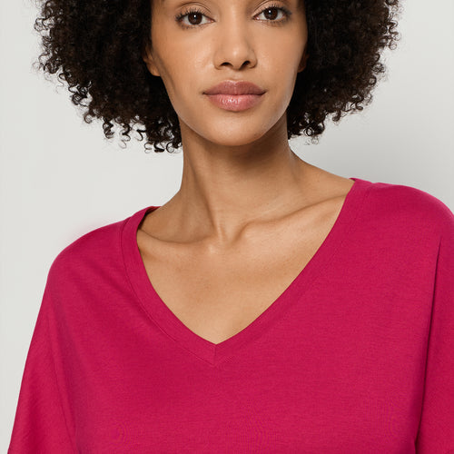 Sleep And Lounge Cotton V-Neck Nightdress 90cm | Light Sangria 74855-2465