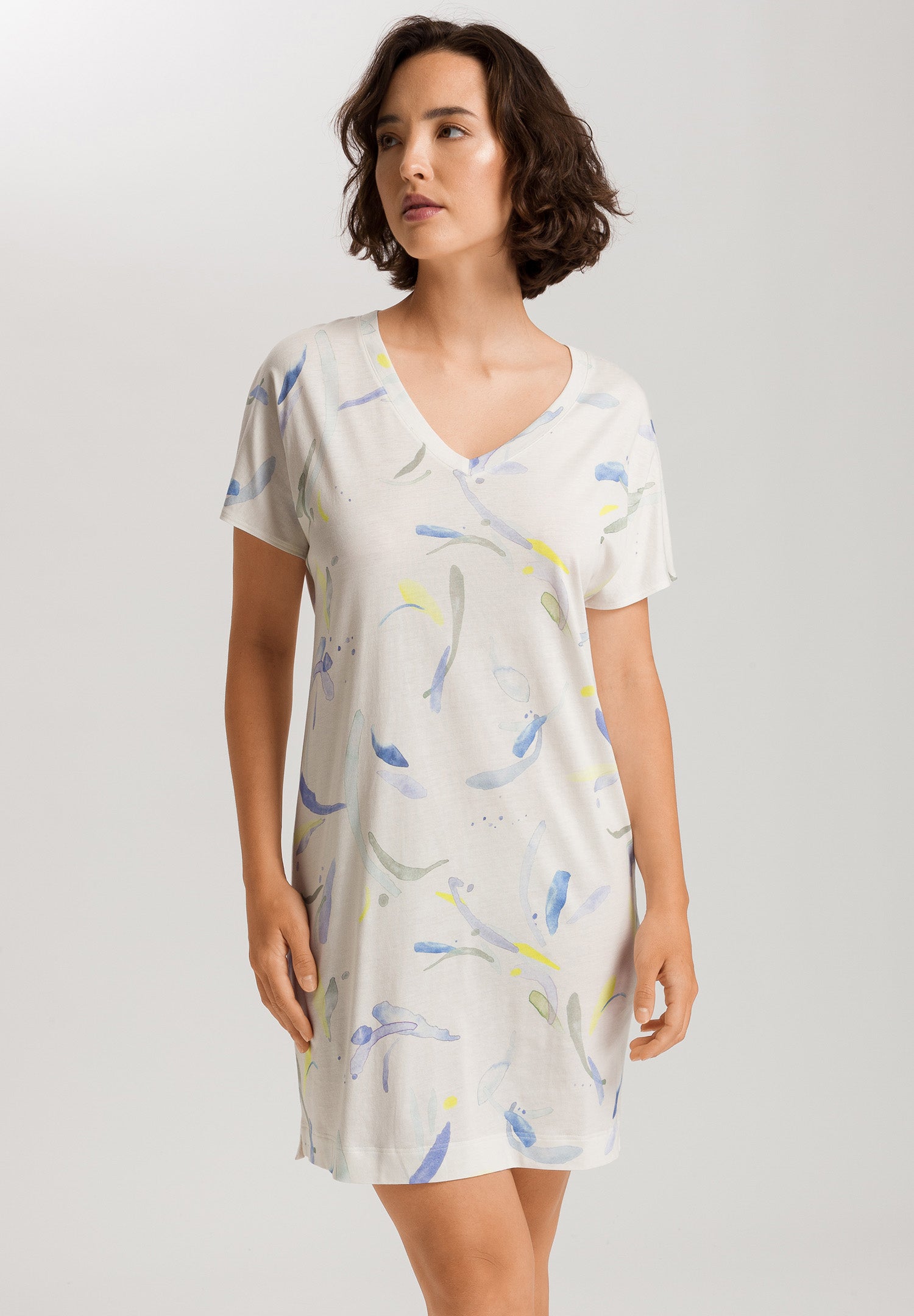 Sleep And Lounge Cotton V-Neck Nightdress 90cm | Dive Of Color 74855-3005