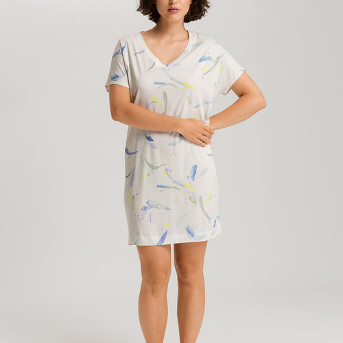 Sleep And Lounge Cotton V-Neck Nightdress 90cm | Dive Of Color 74855-3005