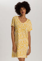 Sleep And Lounge Cotton V-Neck Nightdress 90cm | Golden Ornament 74855-3006