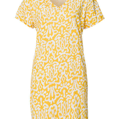 Sleep And Lounge Cotton V-Neck Nightdress 90cm | Golden Ornament 74855-3006