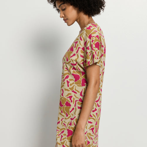 Sleep And Lounge Cotton V-Neck Nightdress 90cm | Illustrated Petals 74855-3073