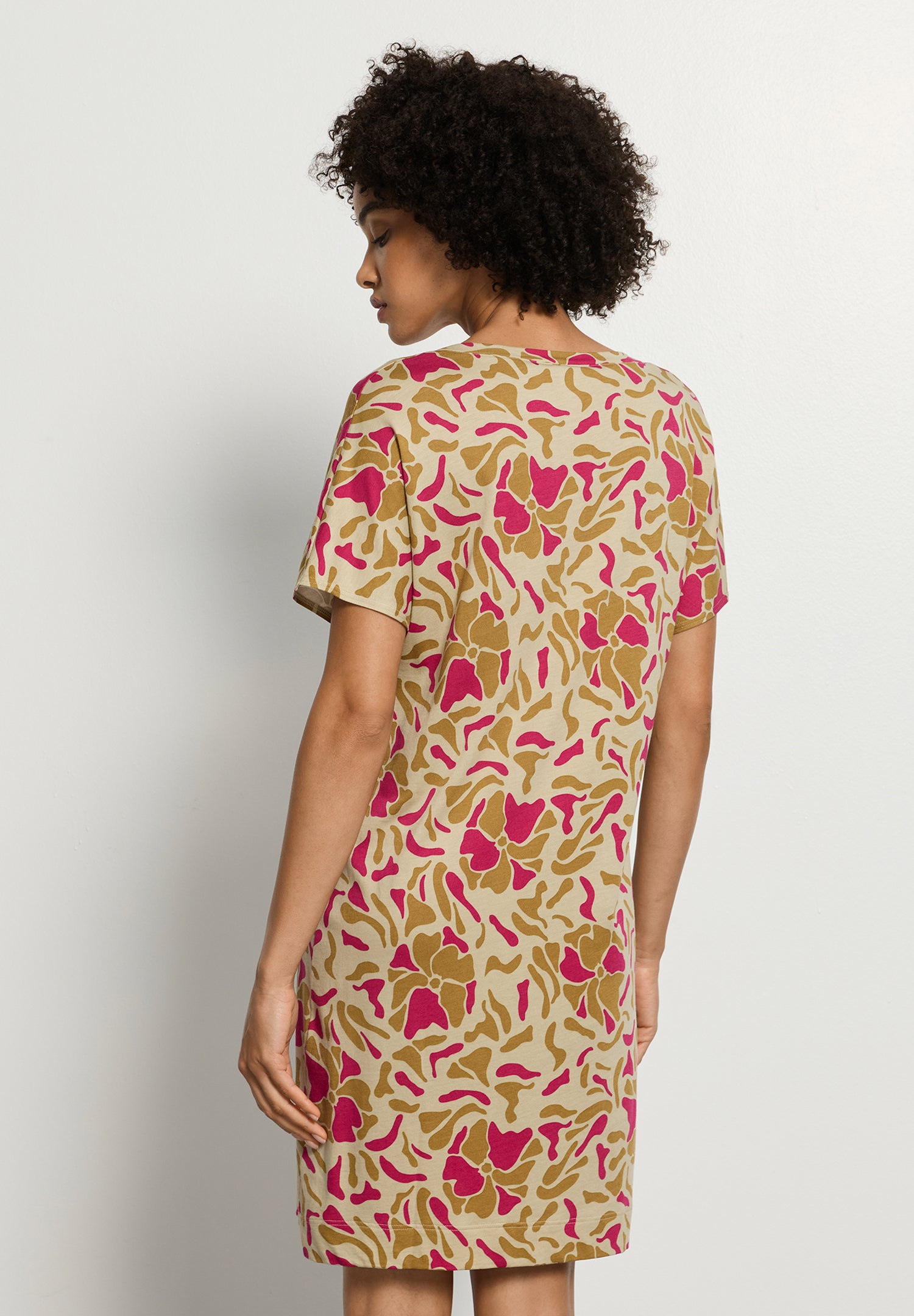 Sleep And Lounge Cotton V-Neck Nightdress 90cm | Illustrated Petals 74855-3073